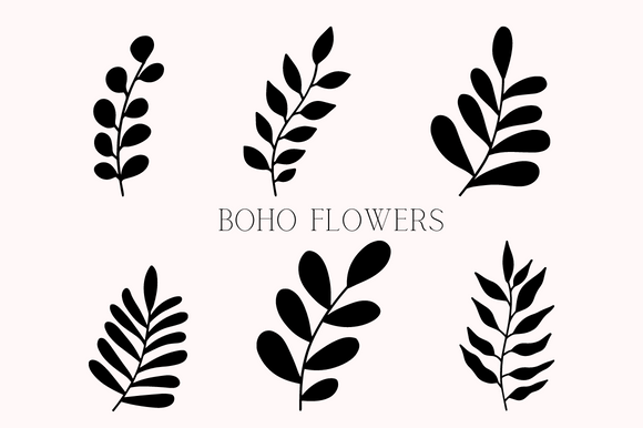 Boho Abstract Botanical Leaves Flower Review