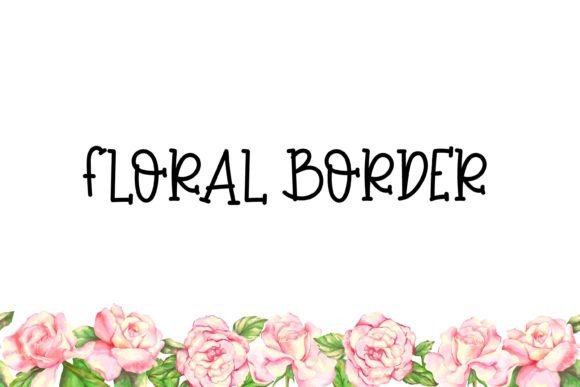 Border of Pink Rose Flowers SVG PNG Review