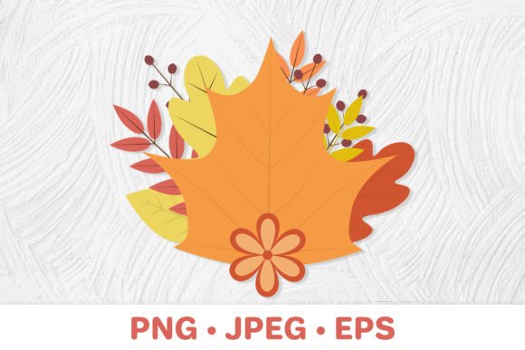 Bunch of Colorful Fall Leaves: A Vibrant Graphic Design Asset for Seasonal Projects