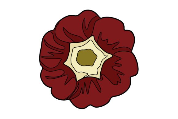 Dark Red Flowers Stickers Illustration Review