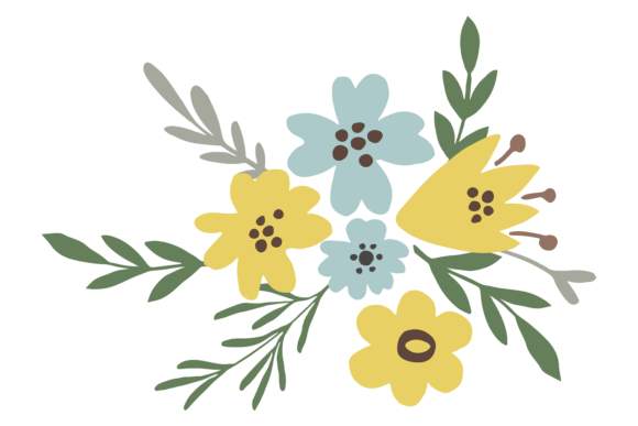 Elegant Decorative Bouquet Graphics for Local Business Branding