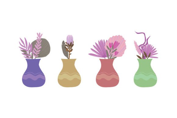 Flowers in a Colored Vase: Graphics and Illustrations for Crafters