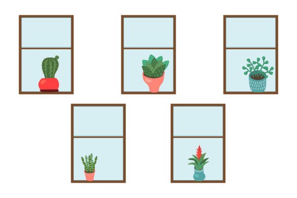 Flowers on the Window Graphics and Illustrations for Local Brands