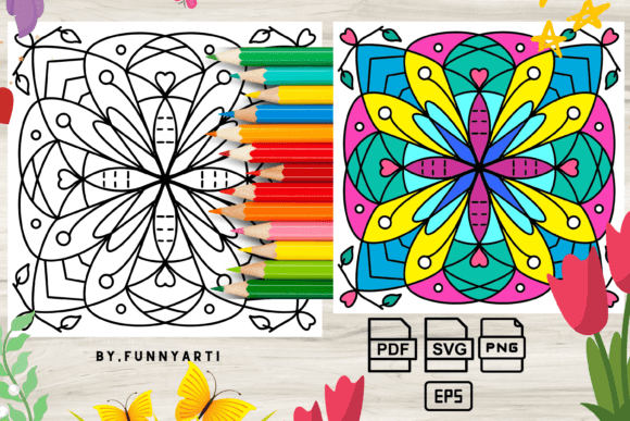 Mandala Illustration Round Ornament: A Graphics Asset for Real Craft Projects