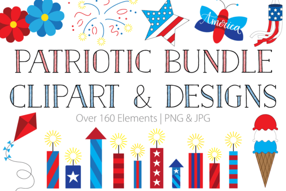 Patriotic Bundle Clipart Designs: A Graphic Asset for Content Creators