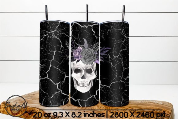 Skull Tumbler Wrap: Halloween Graphics for Bold Editorial Design