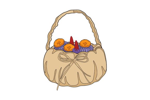 Spring Flowers Basket Sticker Vector Graphics and Illustrations Review