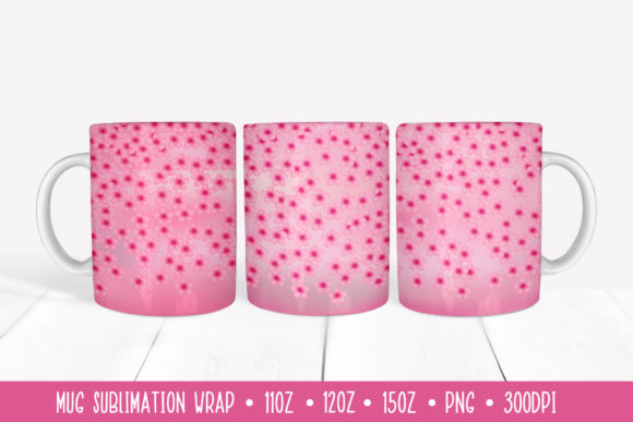Spring Flowers Mug Sublimation Design: Graphics for Modern Publishers