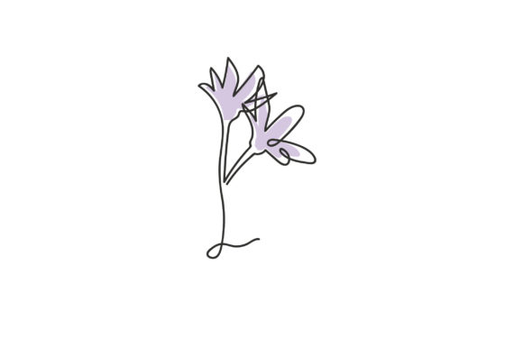 Spring Flowers One Line Art: A Review for Graphics and Illustrations Sellers