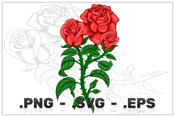 Vector Design of a Rose Bouquet: A Versatile Graphic for Crafters and Handmade Businesses